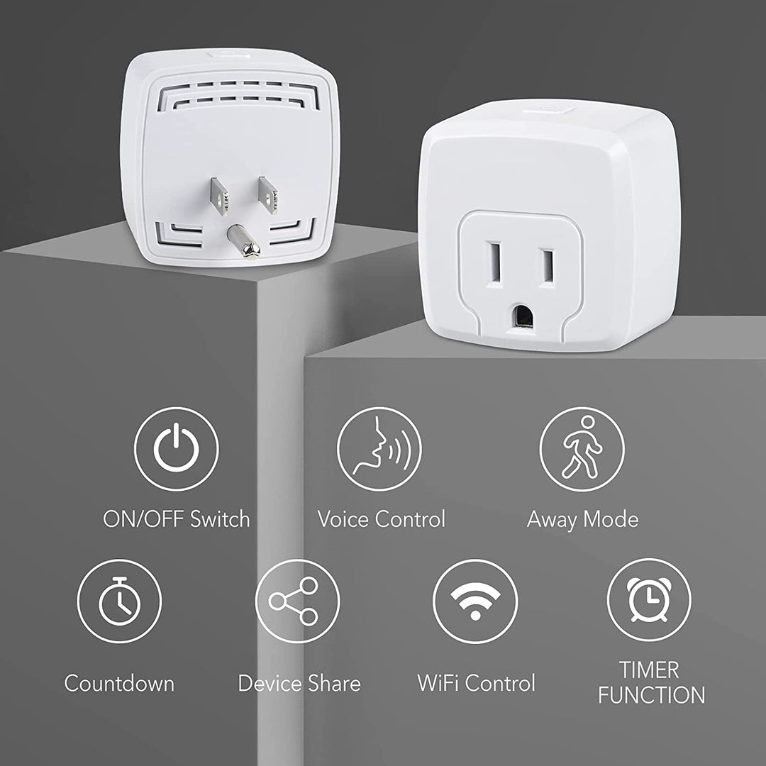 Smart WiFi Plug Mini 15A Outlet Compatible Function ETL 2-Pack BN-LINK - BN-LINK
