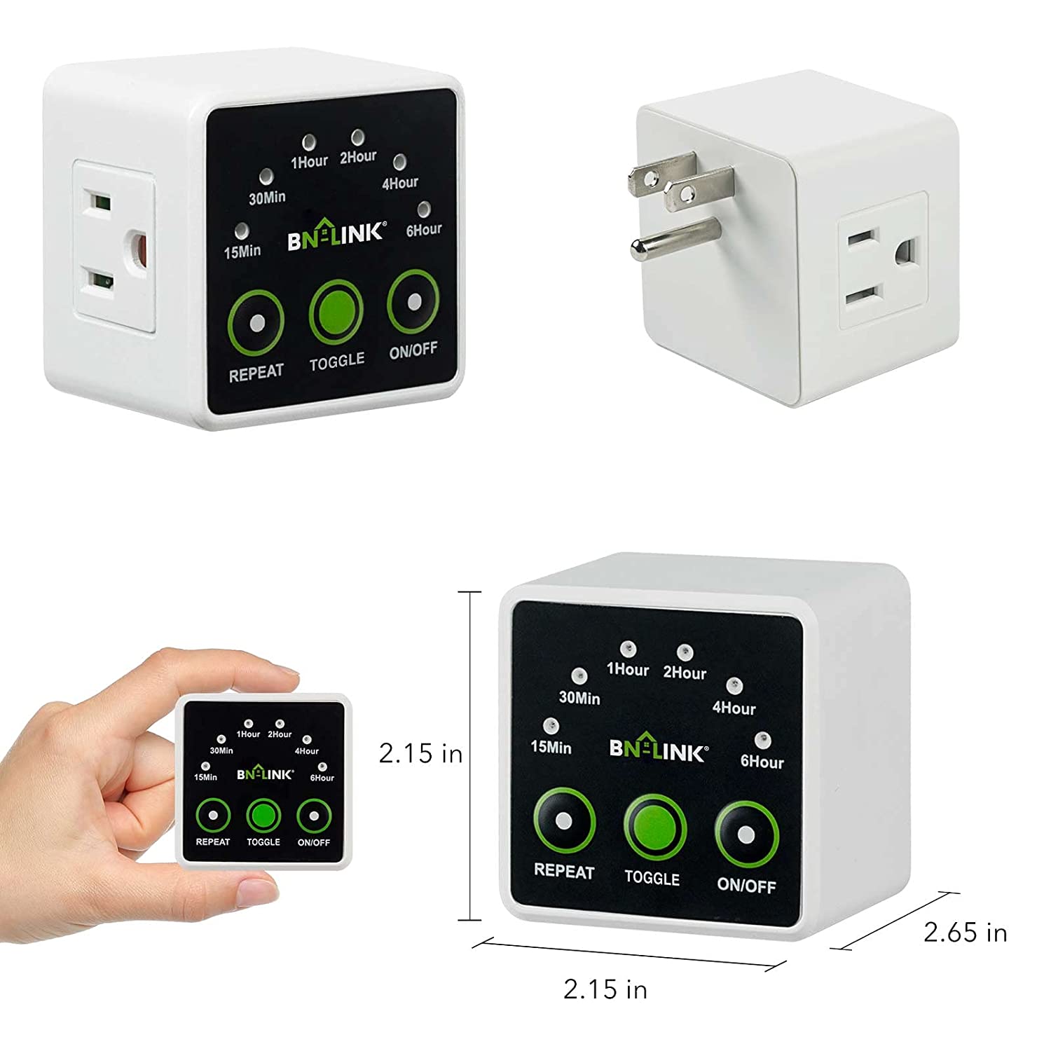 Digital Countdown Timer Repeat Cycle with 3-Prong Grounded Outlet BN-LINK - BN-LINK