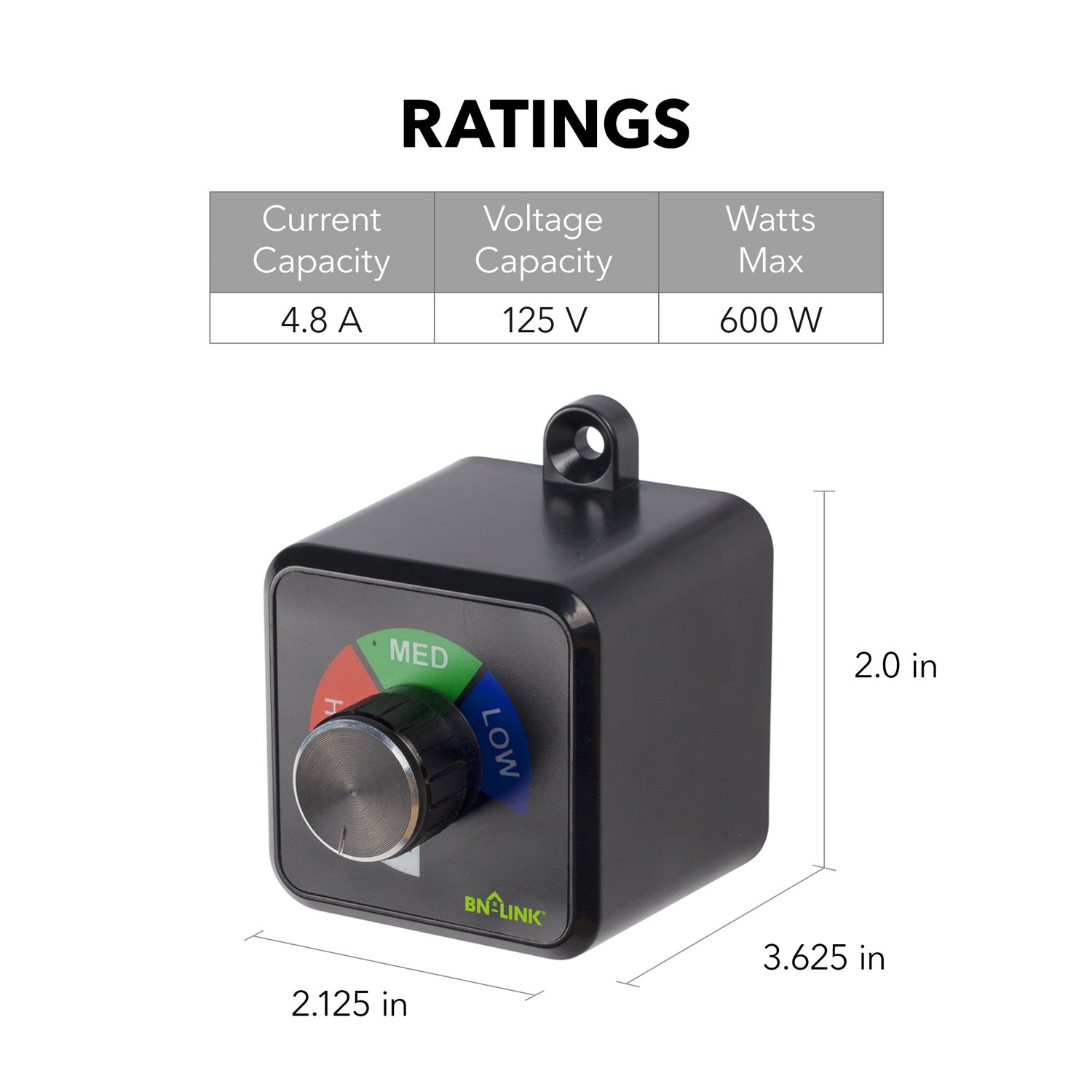 Exhaust Variable Speed Fan Speed Adjuster 4.8A / 600W BN-LINK - BN-LINK