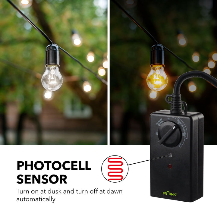 Outdoor 24-H Photocell Countdown Timer Weatherproof BN-LINK - BN-LINK