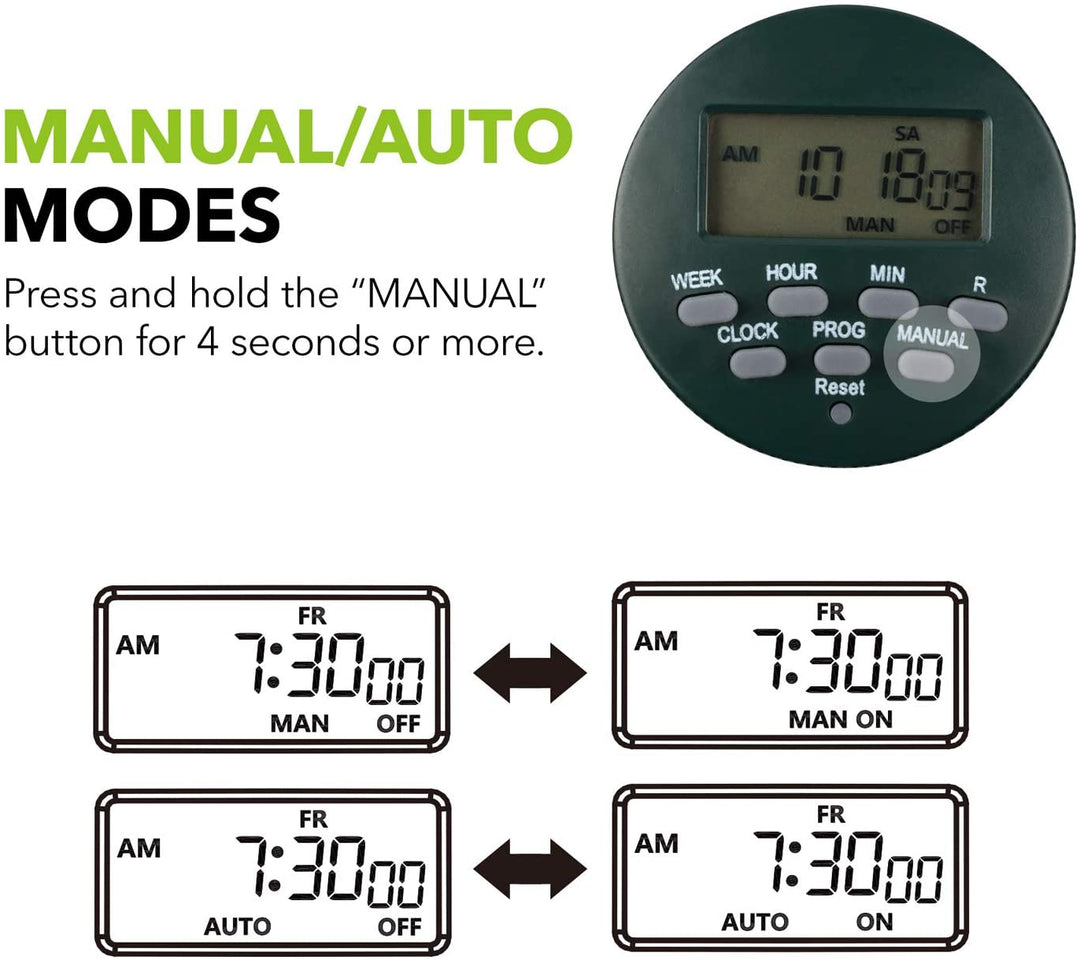 BN-Link 7 Day Heavy Duty Outdoor Digital Stake Timer, 6 Outlets