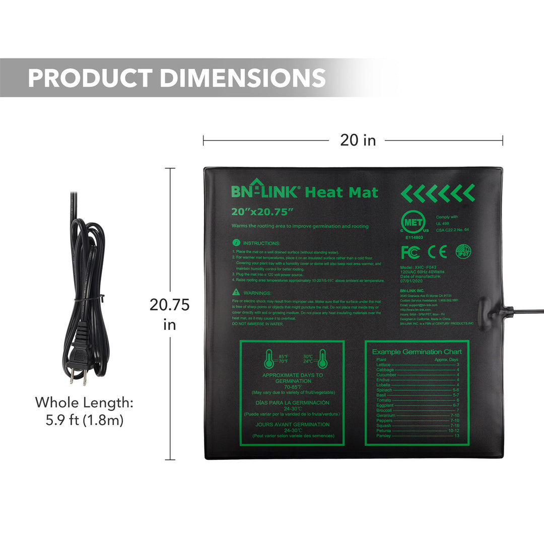 Digital Heat Mat Thermostat Controller 40-108°F BN-LINK - BN-LINK