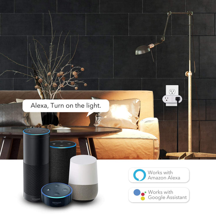 Smart 15A WiFi&Bluetooth Outlet Extender Dual Socket Plugs Compatible Function ETL 2-Pack BN-LINK - BN-LINK