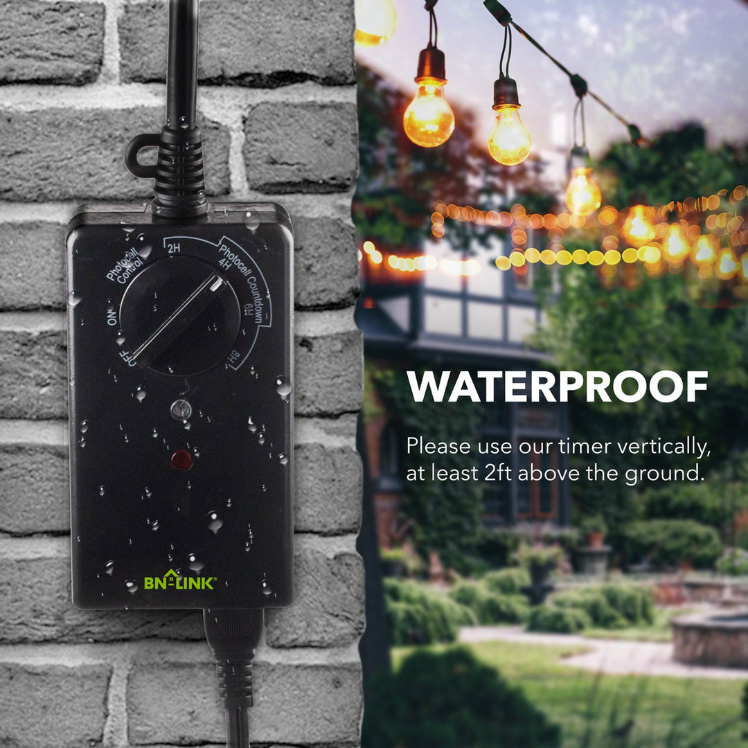 Outdoor 24-H Photocell Countdown Timer Weatherproof BN-LINK - BN-LINK