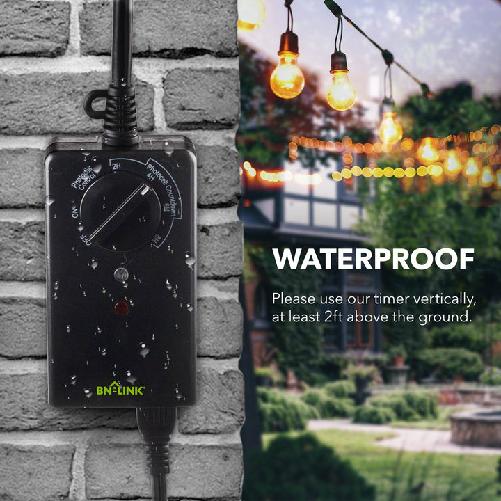 Outdoor 24-H Photocell Countdown Timer Weatherproof BN-LINK - BN-LINK