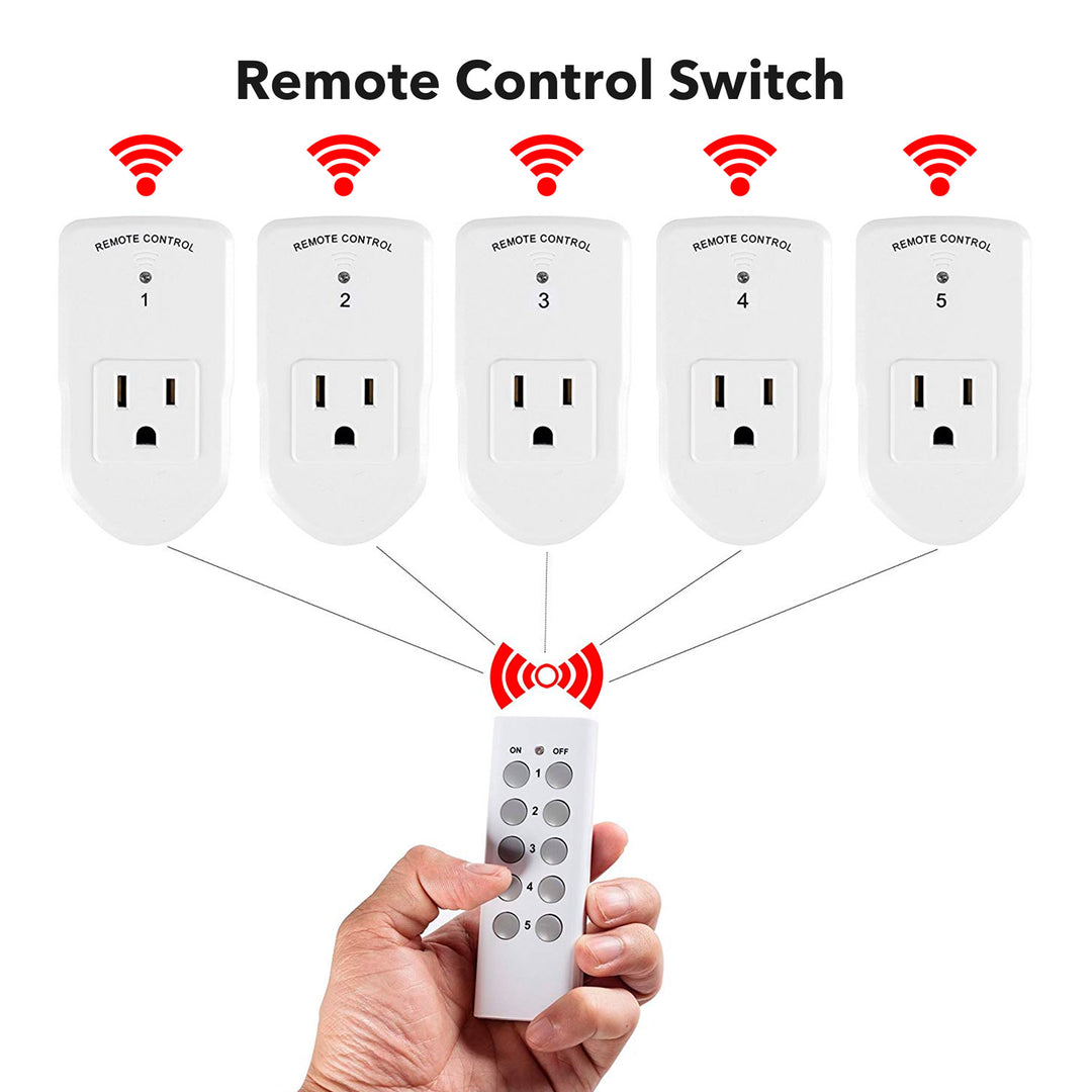 BN-LINK Mini Wireless Remote Control Outlet Switch Power Plug in for  Household Appliances 