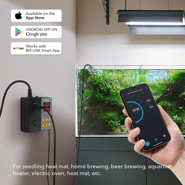 Smart WiFi Temperature Controller Heating Cooling Works with Alexa and Google Home BN-LINK - BN-LINK