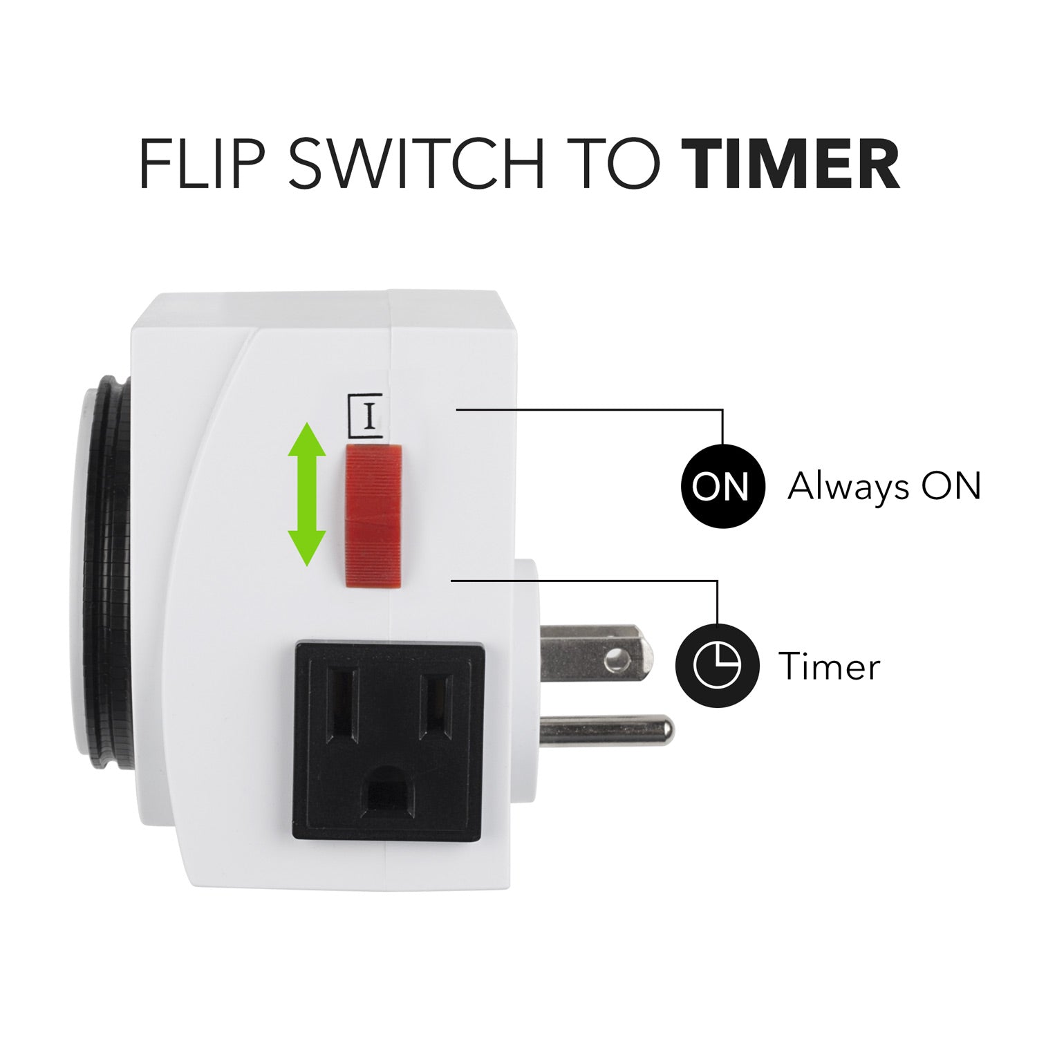 Heavy Duty Mechanical Timer Dual Outlet 24 Hours BN-LINK - BN-LINK