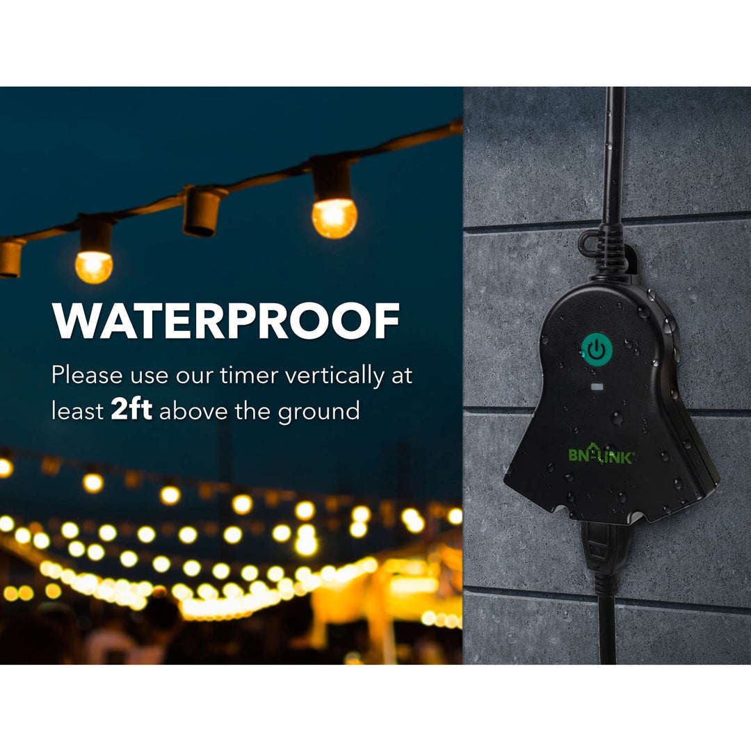 Waterproof Outdoor LED Light Wireless Remote Outlet Power Control