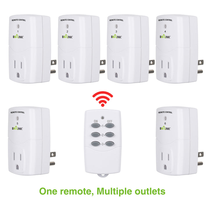 Wireless Remote Control Outlet (1 Remotes + 3 Outlets) Value Pack BN-LINK - BN-LINK
