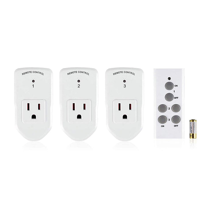 Wireless Remote Control Outlet (Learning Code, 3Rx-1Tx) 1200W/10A BN-LINK - BN-LINK