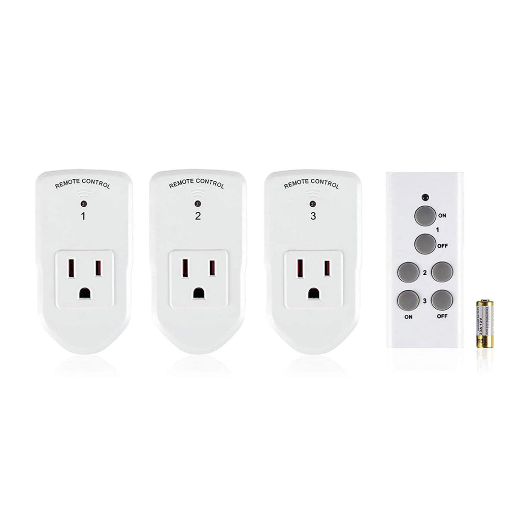 G-Homa Remote Control Outlet, Wireless Electrical Outlets Switch Plug for  Household Appliances, Christmas Lights, 100FT Long Range, Learning Code