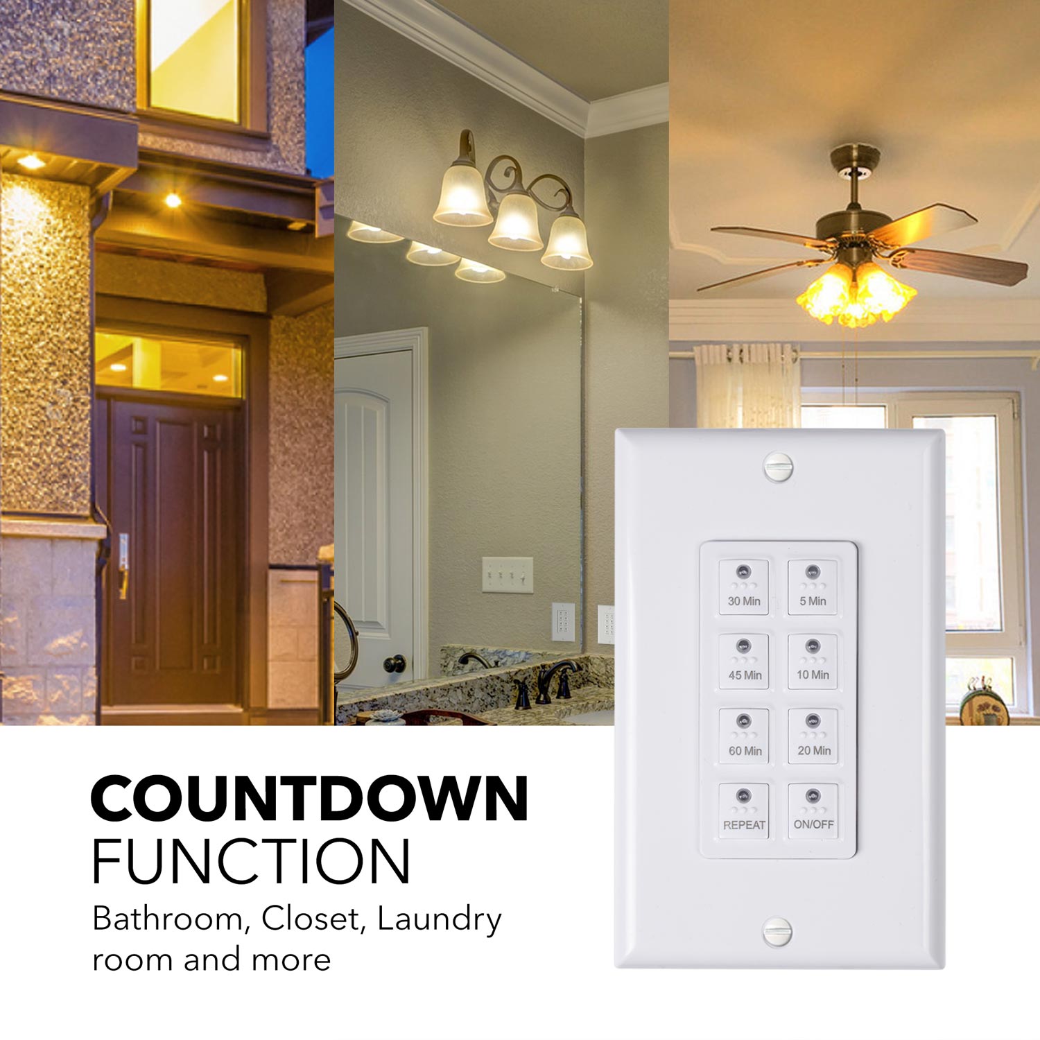 Digital Countdown Digital In-wall Timer Switch BN-LINK - BN-LINK