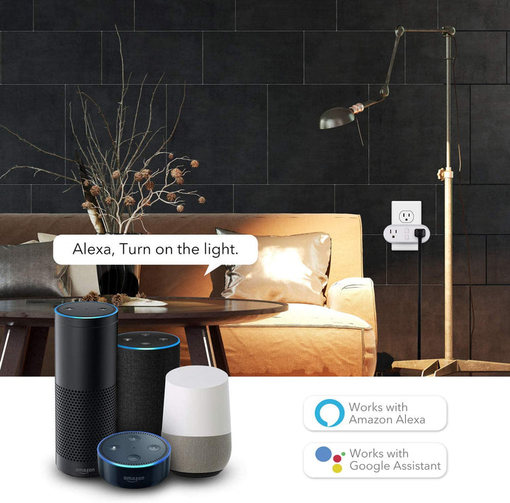 Smart Plug 15A WiFi&Bluetooth Outlet Extender Dual Socket Plugs Compatible Function 4-Pack ETL BN-LINK - BN-LINK