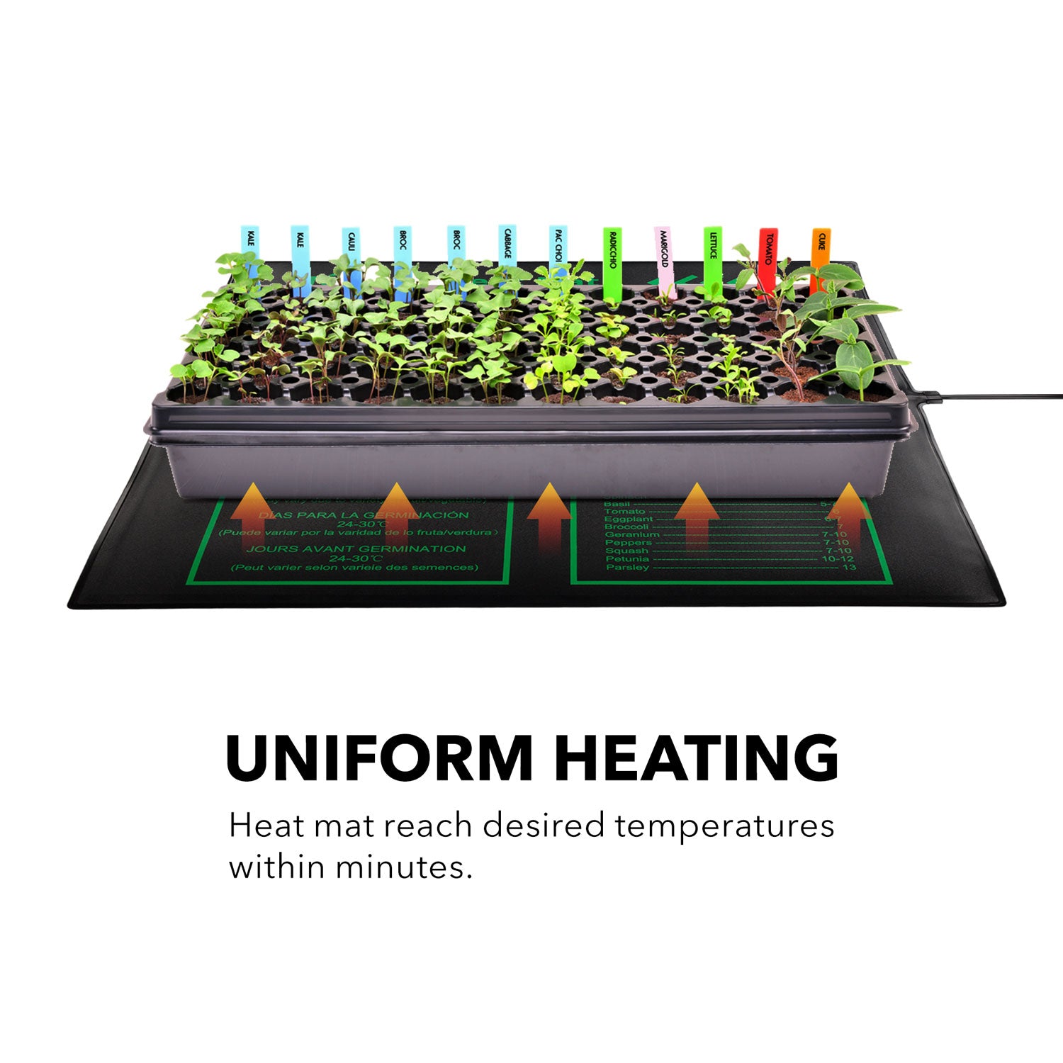 Durable Seedling Heat Mat Warm Hydroponic Heating Pad Waterproof 20