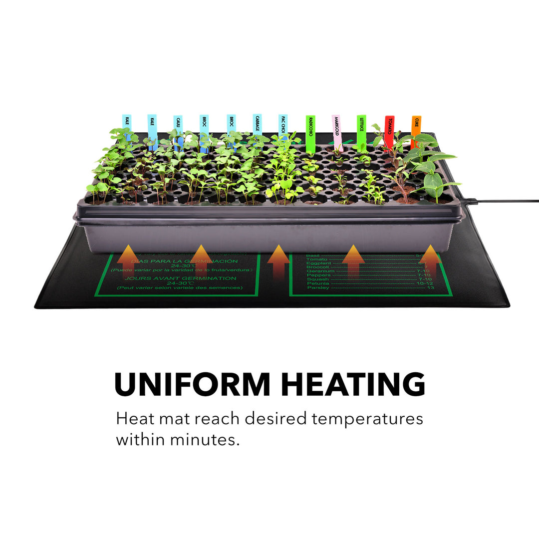 Electronic Heated Seedling Tray Mat for Greenhouse or Indoor Use