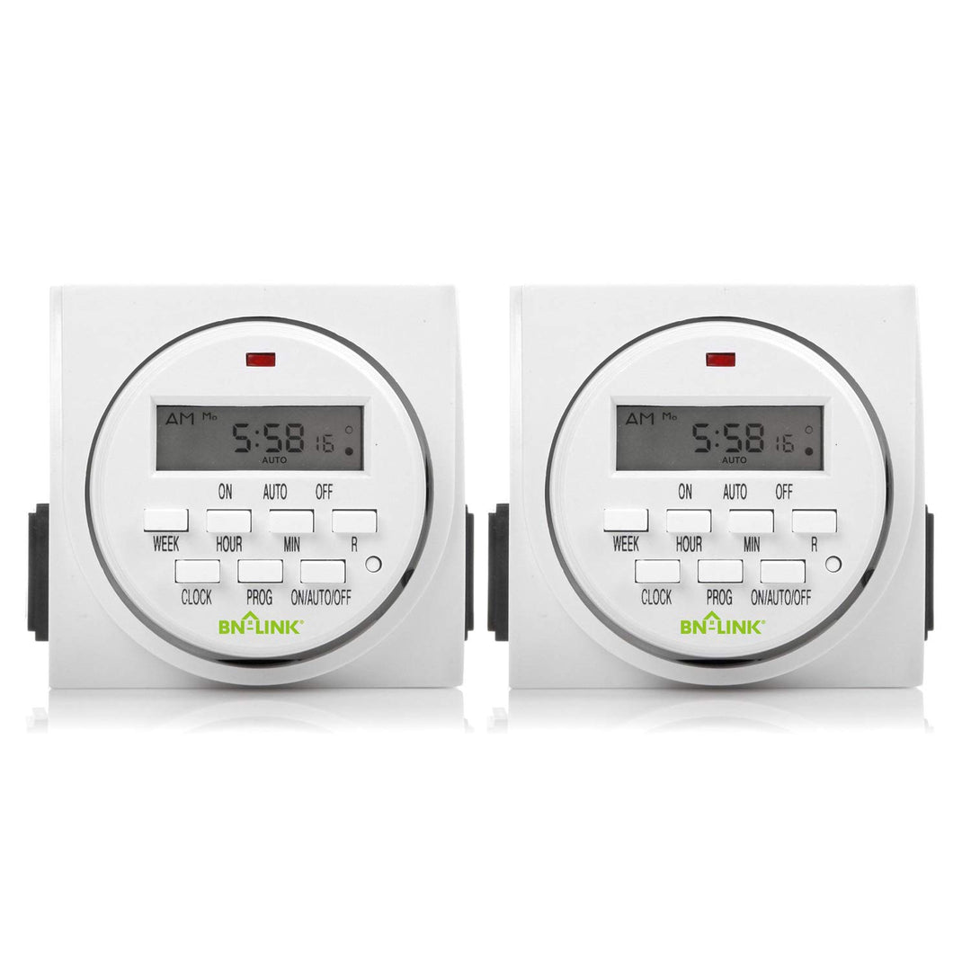 7 Day Heavy Duty Digital Programmable Timer 2-pack BN-LINK - BN-LINK