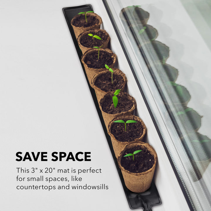 BN-LINK Durable Seedling Heating Mat Warm Hydroponic Waterproof 3" x 20" - BN-LINK