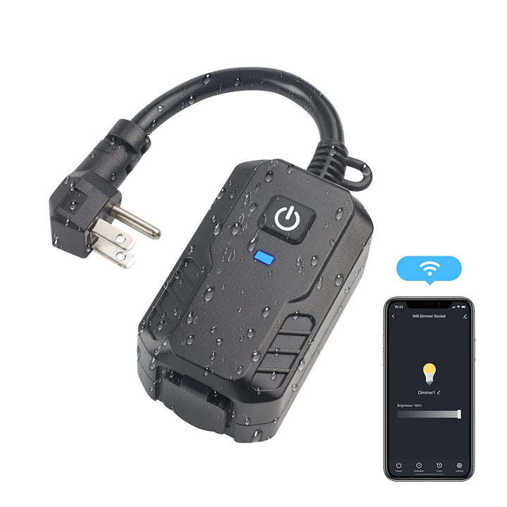 Outdoor Smart WiFi Dimmer Plug APP Remote Control and Google Assistant, Alexa BN-LINK - BN-LINK