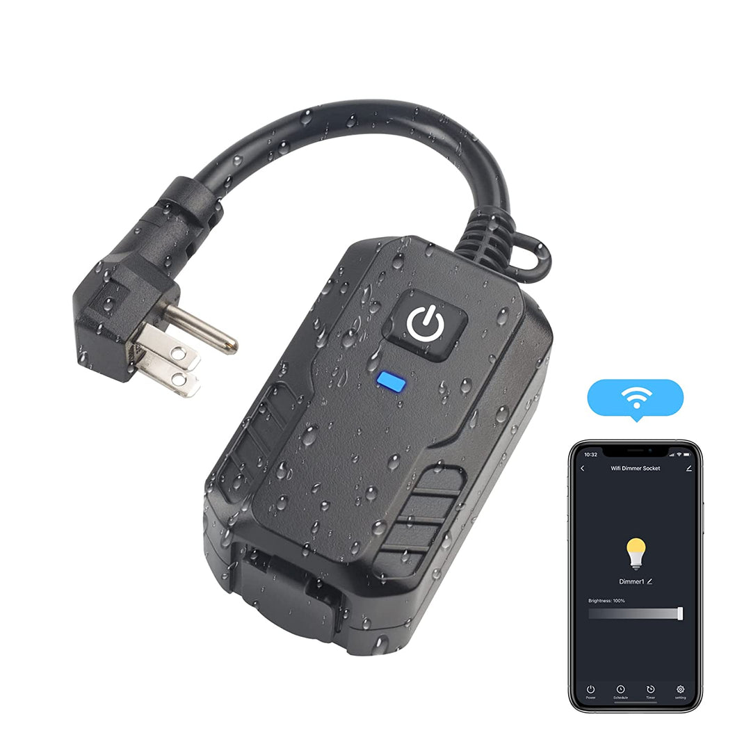 BN-LINK Outdoor Dual Smart WiFi Plug Compatible with Alexa and Google  Assistant