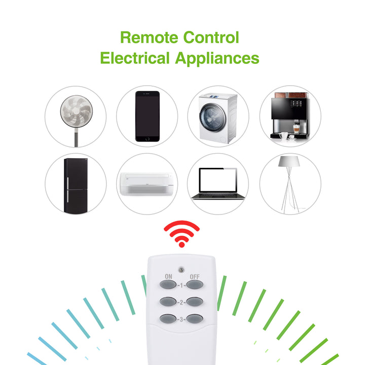 Wireless Remote Control Outlet (1 Remotes + 3 Outlets) Value Pack BN-LINK - BN-LINK
