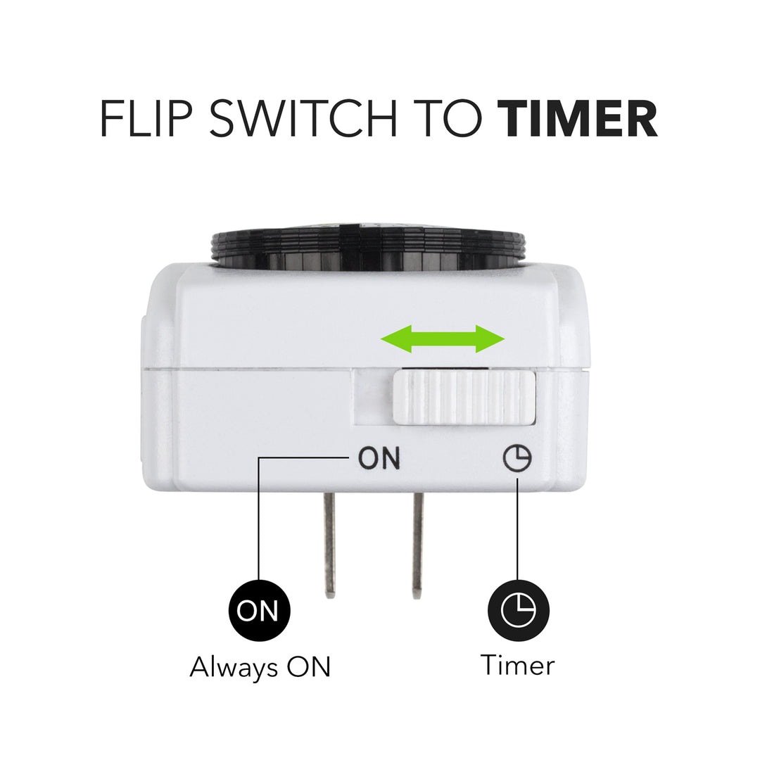 iPower Indoor Mini 24-Hour Mechanical Outlet Timer, 3-Prong, 10-Pack 