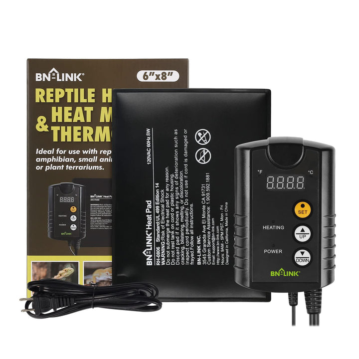 Durable Reptile Heating Pad with Digital Thermostat Combo Set 6“*8 " BN-LINK - BN-LINK