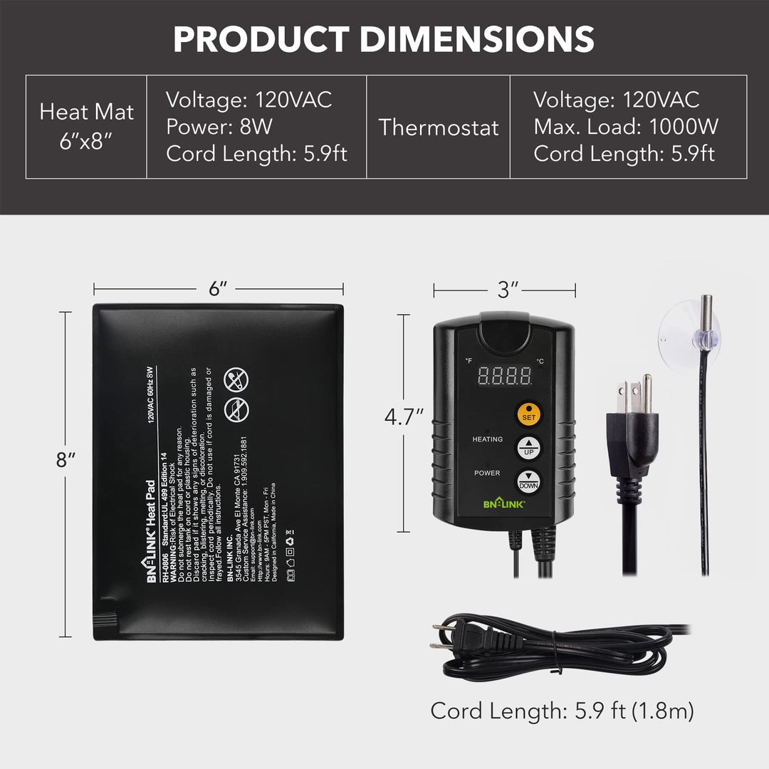 Digital Thermostat Controller Plug Heating Cooling 2-Stage Outlet BN-L -  BN-LINK