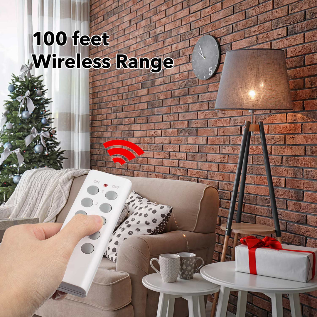 BN-LINK Wireless Remote Control Outlet with Extra Long Range, for Household  Appliances, White (2 Remotes + 5 Outlets)