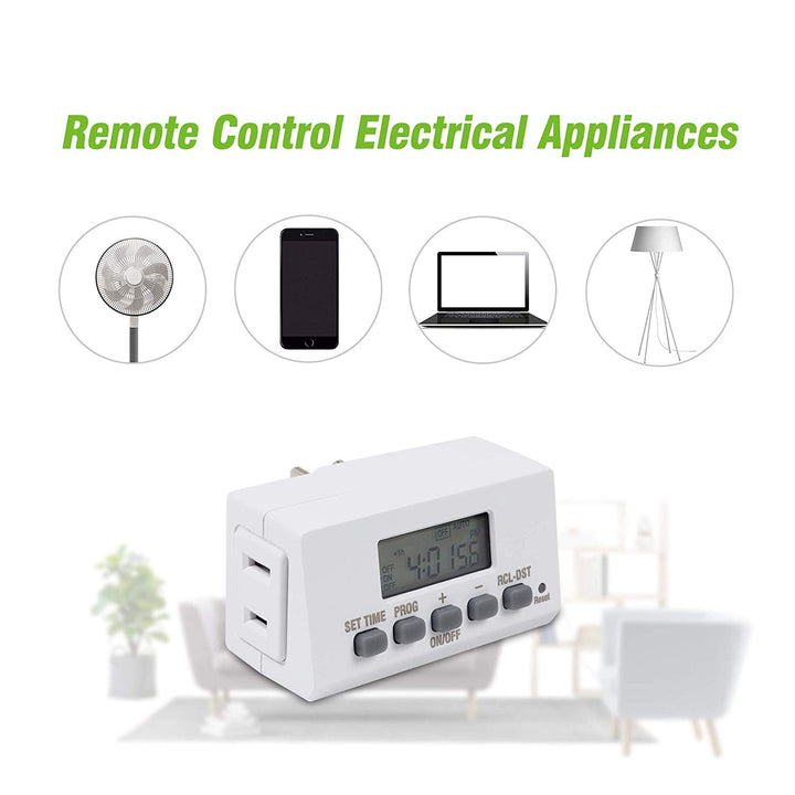Mini Indoor Stackable 24-Hour Digital Outlet Timer 2 Pack BN-LINK - BN-LINK
