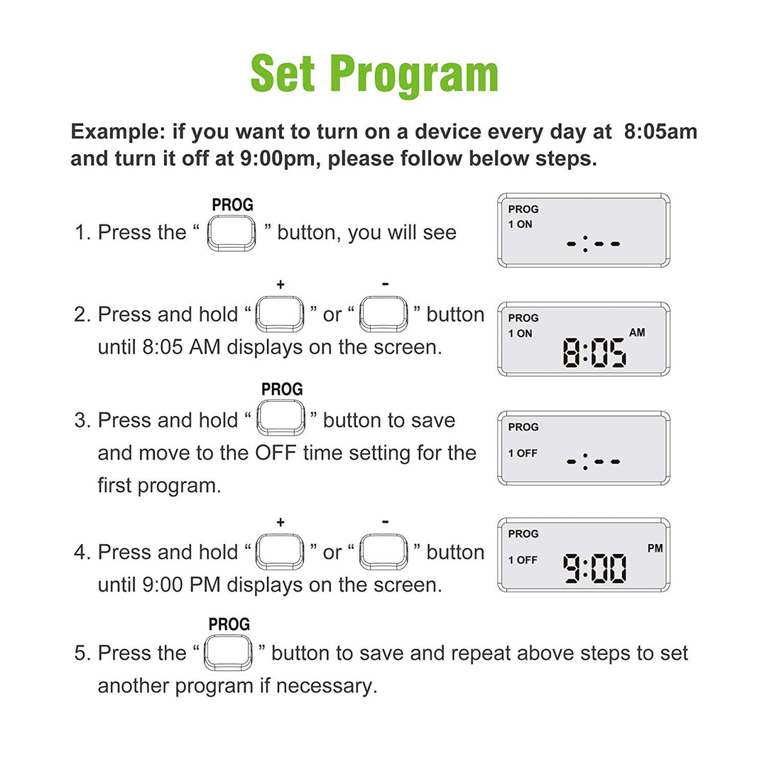 Mini Indoor Stackable 24-Hour Digital Outlet Timer 2 Pack BN-LINK - BN-LINK