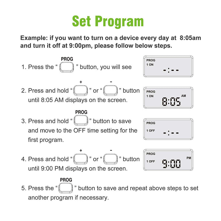 Mini Indoor Stackable 24-Hour Digital Outlet Timer 2 Pack BN-LINK - BN-LINK