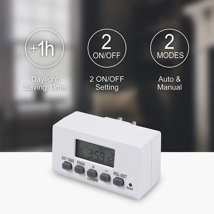 Mini Indoor Stackable 24-Hour Digital Outlet Timer 2 Pack BN-LINK - BN-LINK