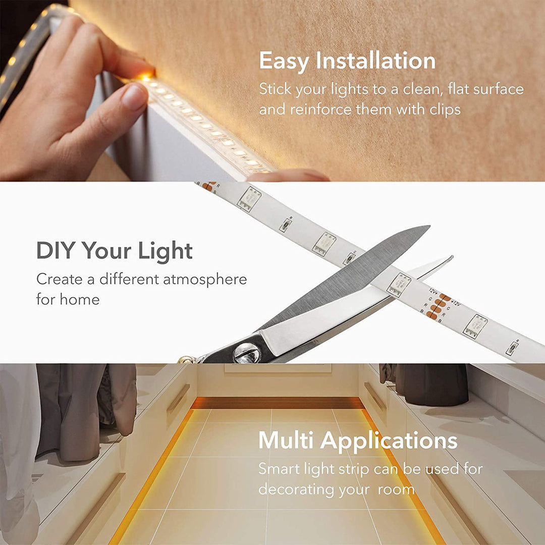 Smart LED Strip Lights 16.4ft WiFi RGB Work with Alexa and Google Assistant HBN - BN-LINK