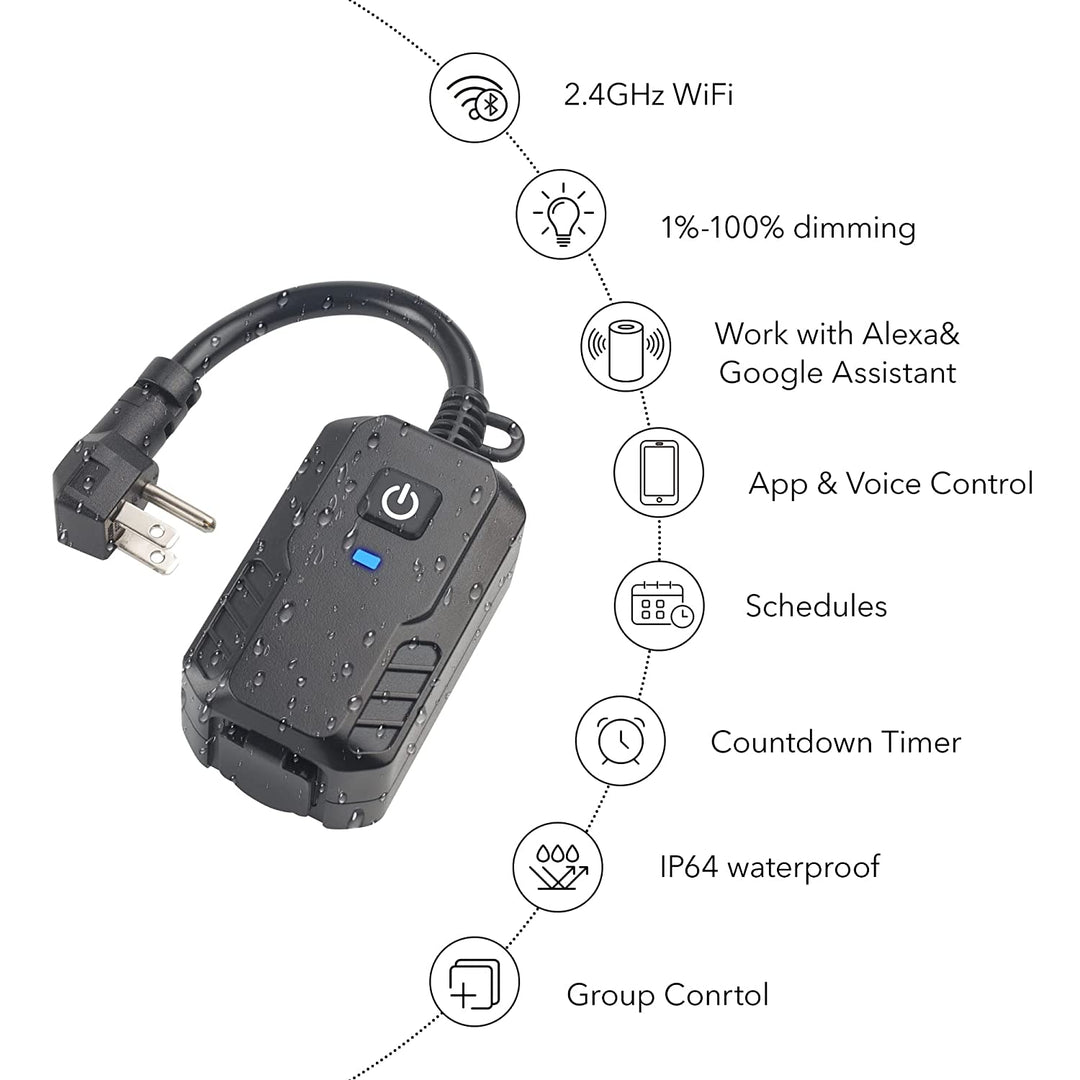 Smart WiFi Outlet Compatible with Alexa and Google Assistant 3-Pack BN - BN- LINK