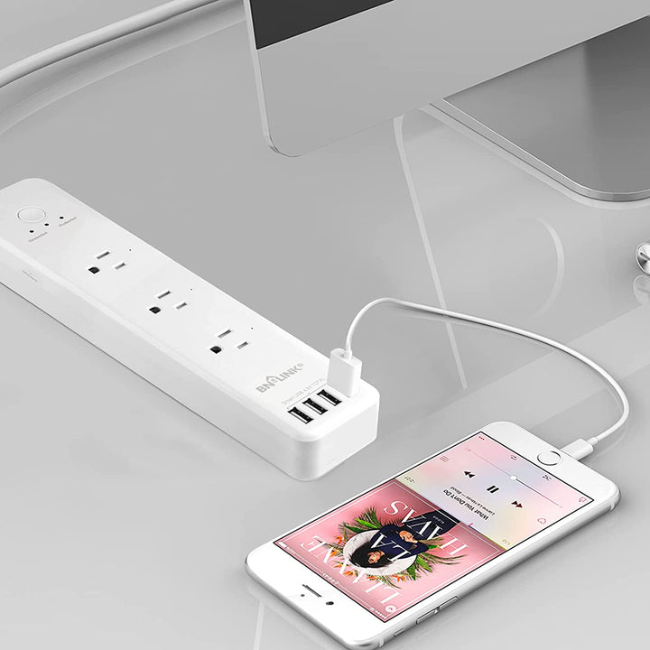 Power Strips Surge Protector 3-Outlet & 4 USB Ports BN-LINK - BN-LINK