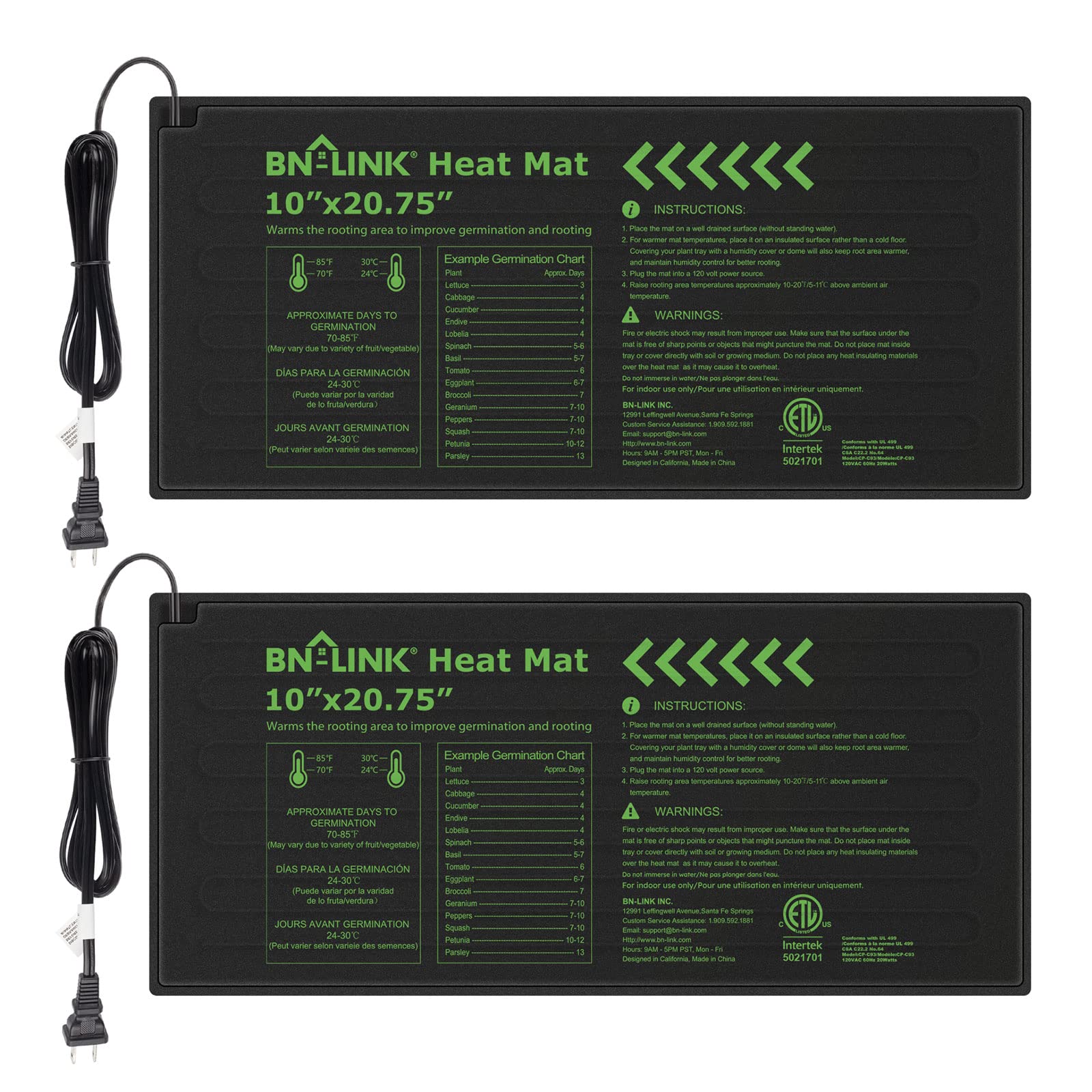 Durable Seedling Heat Mat Warm Hydroponic Heating Pad Waterproof 10*20