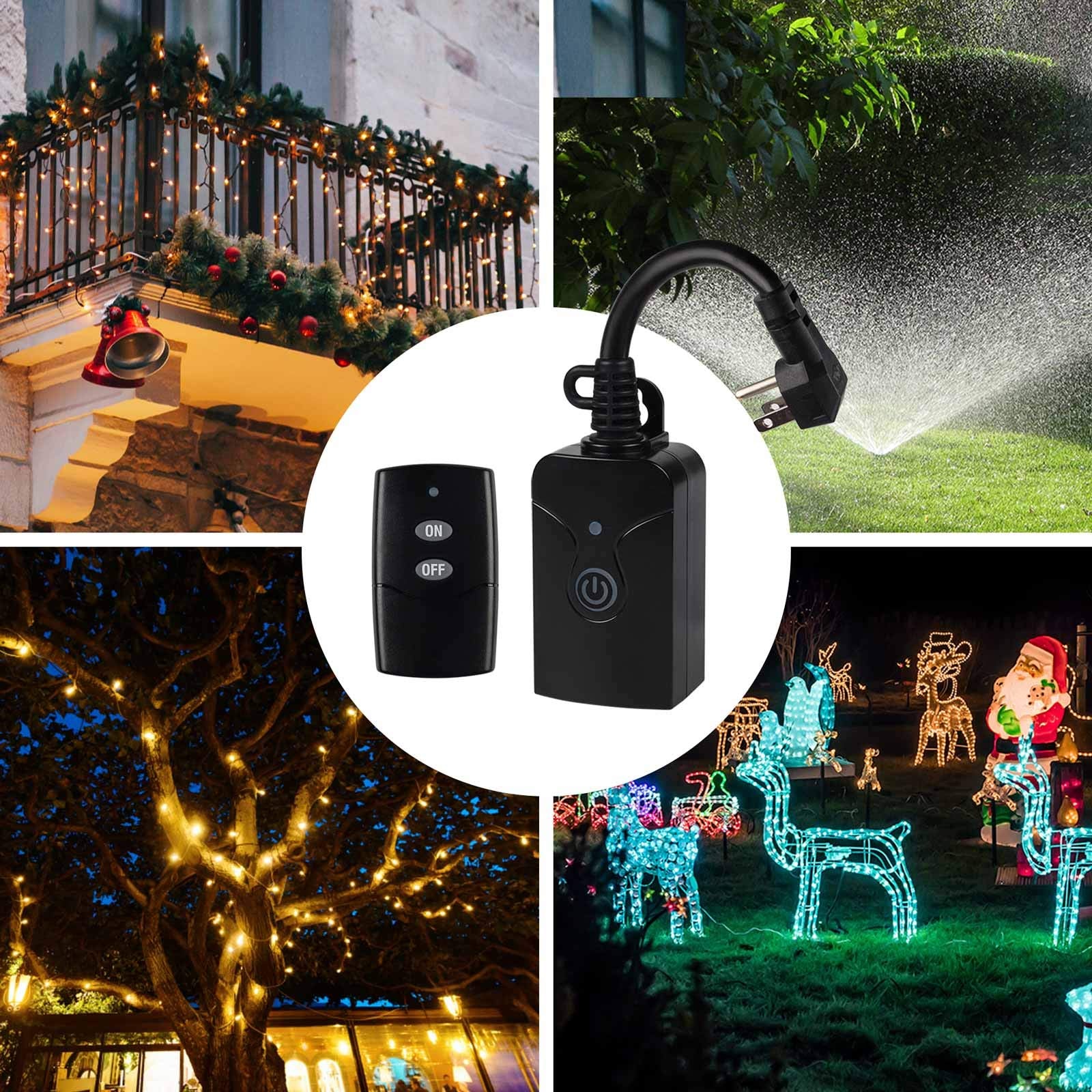 Outdoor Wireless Remote Control 3-Prong Outlet Weatherproof Heavy Duty Compact BN-LINK - BN-LINK