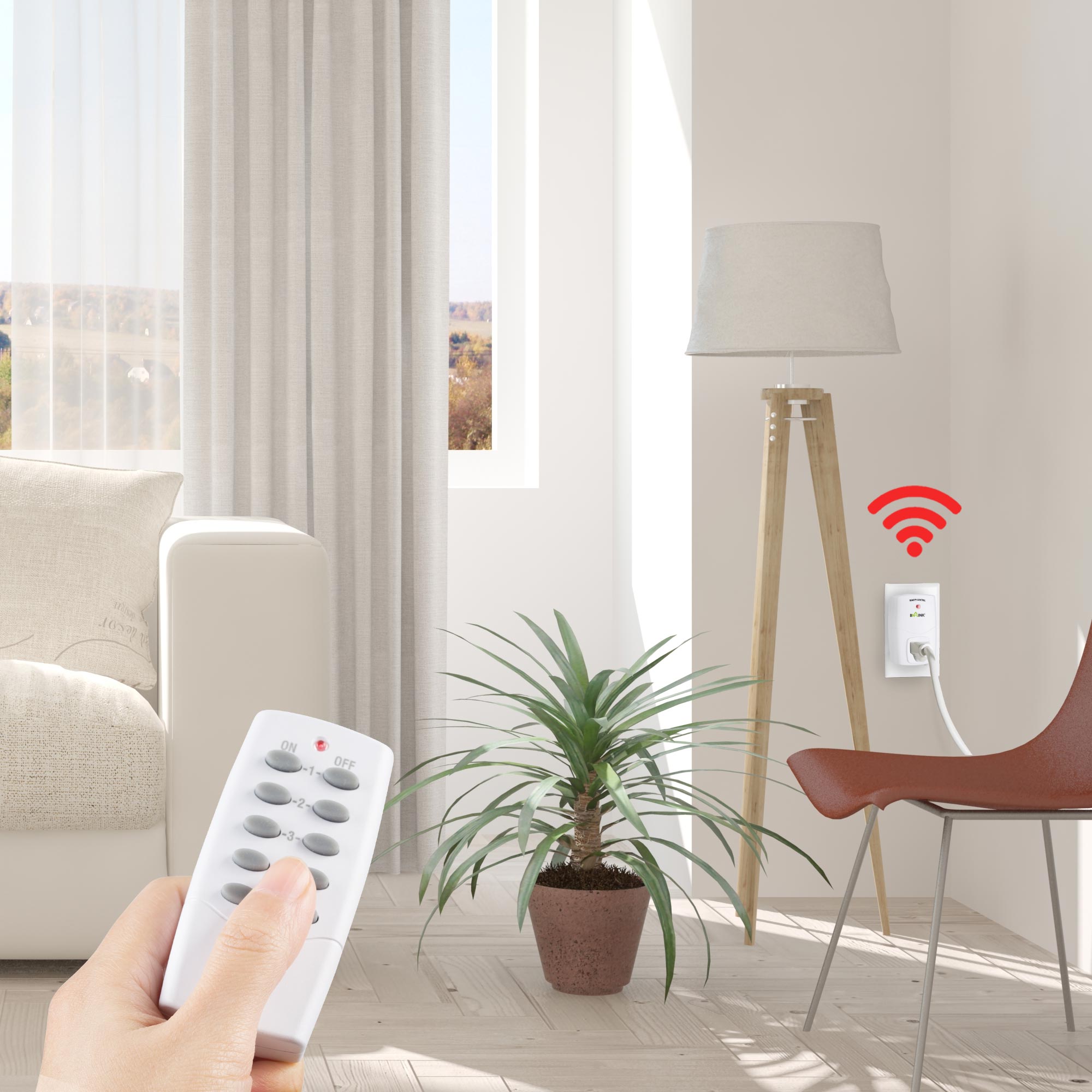 Mini Wireless Remote Control Outlet Switch Power Plug (2 Remotes+5