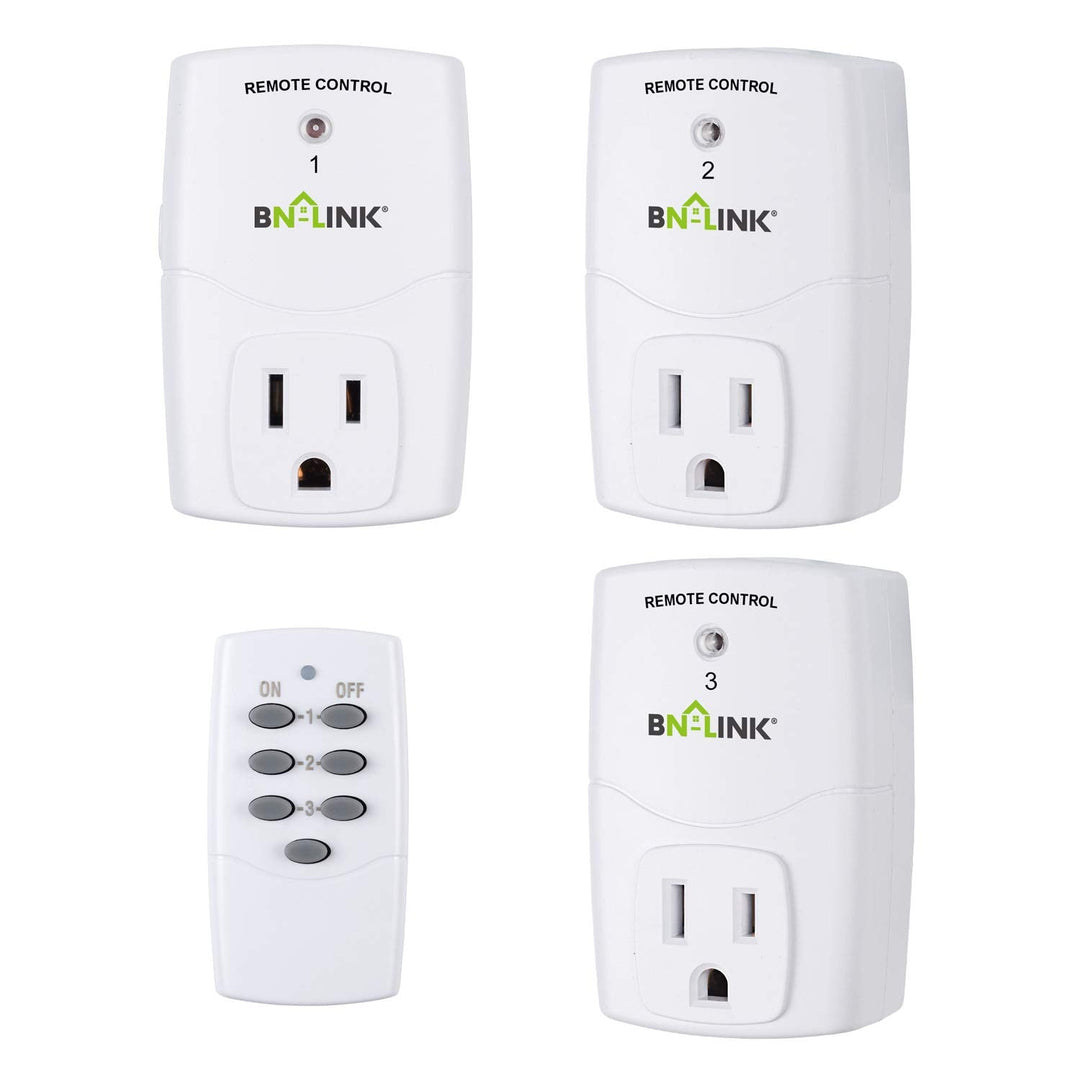 BN-LINK Wireless Remote Control Electrical Outlet Switch, 1 Remote + 1  Outlet 