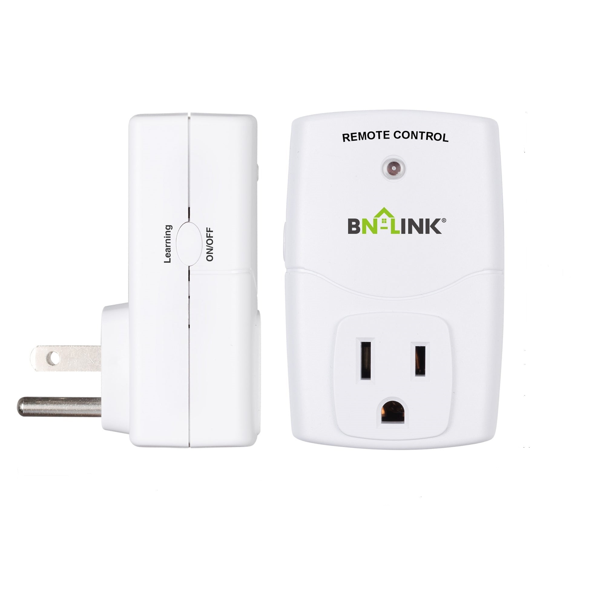 BN-LINK Wireless Remote Control Electrical Outlet Switch for Lights, Fans, Christmas Lights, Small Appliance, Long Range White Learning Code, 3Rx-1Tx