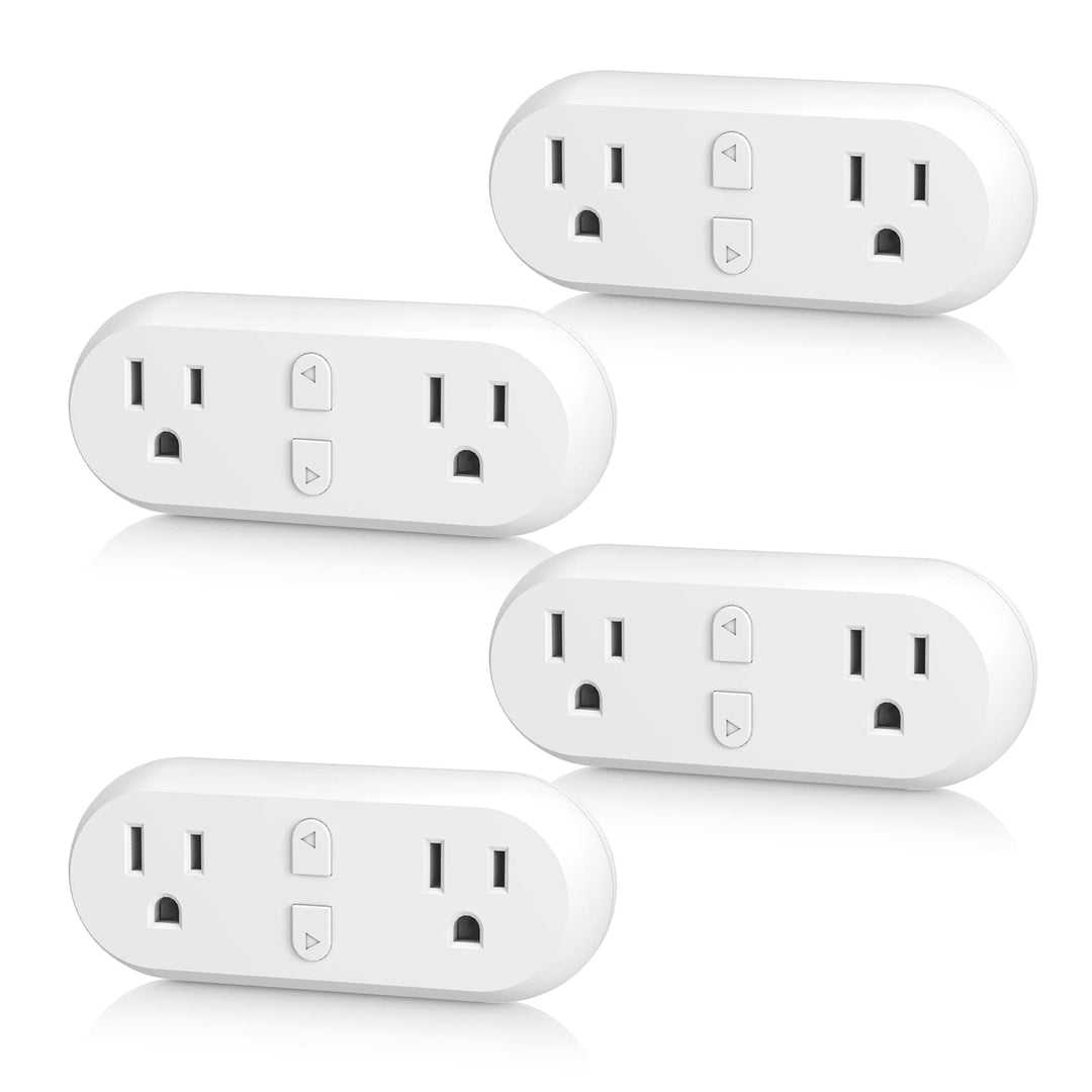 Smart Plug 15A WiFi&Bluetooth Outlet Extender Dual Socket Plugs Compatible  Function 4-Pack ETL BN-LINK